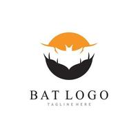 bat vector icon logo template