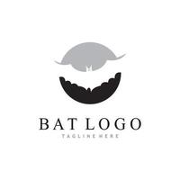 bat vector icon logo template