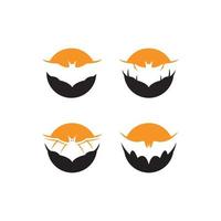 bat vector icon logo template