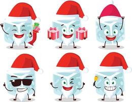 Papa Noel claus emoticones con hielo tubo dibujos animados personaje vector