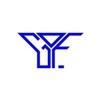 diseño creativo del logotipo de la letra gof con gráfico vectorial, logotipo simple y moderno de gof. vector
