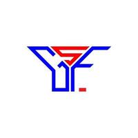 Diseño creativo del logotipo de la letra gsf con gráfico vectorial, logotipo simple y moderno de gsf. vector