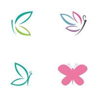 diseño de icono de mariposa de belleza vector