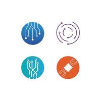 Circuit Logo Template vector