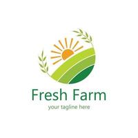 farm business, farmland, crop field, and warehouse business template illustration design logo vektor vector