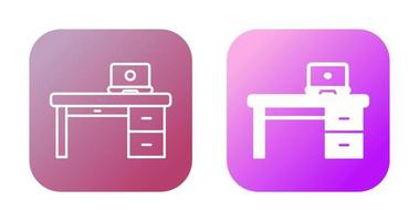 Office Desk Vector Icon