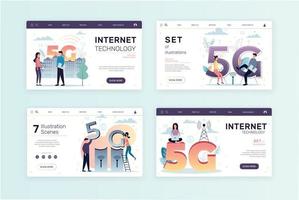 5G web banner. Internet technologies. Vector