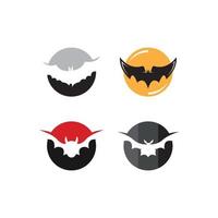 bat vector icon logo template