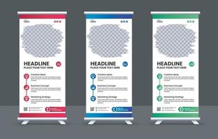 Business Roll-up-banner template pro vector