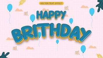 3D text effect in cartoon style vector file