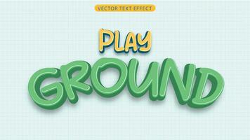 3D text effect in cartoon style vector file