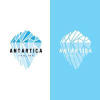 montaña logo, antártico iceberg logo diseño, naturaleza paisaje vector, producto marca ilustración icono vector