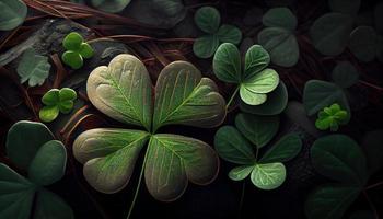 Clover background for St. Patricks Day. photo