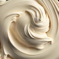 Mayonnaise swirl texture. AI render photo