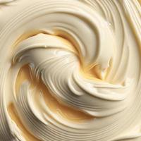 Mayonnaise swirl texture. AI render photo