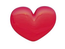 Lovely red heart. 3d render. photo