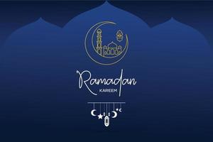 Ramadan kareem template design used for greeting card. Vector illustration