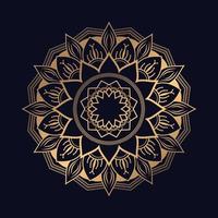 Luxury Gold color ornamental mandala background design vector