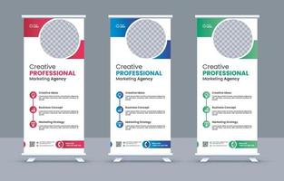 corporate business roll up banner template vector