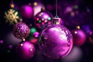 Purple Christmas decoration. photo
