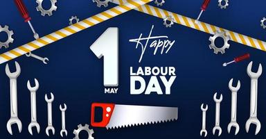 Happy Labor Day. Poster or Banner. 1 May International labour day photo