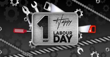 Happy Labor Day. Poster or Banner. 1 May International labour day photo