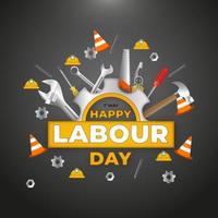 Happy Labor Day. Poster or Banner. 1 May International labour day photo