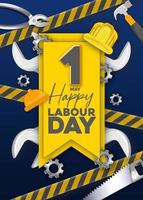 Happy Labor Day. Poster or Banner. 1 May International labour day photo