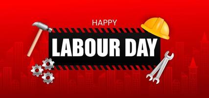 Happy Labor Day. Poster or Banner. 1 May International labour day photo