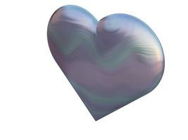 Lovely metal heart. 3d render. photo