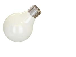 White light bulb. 3d render photo