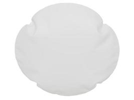 Mockup white round pillow. 3d render photo