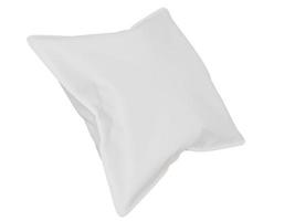 Mockup white square pillow. 3d render photo