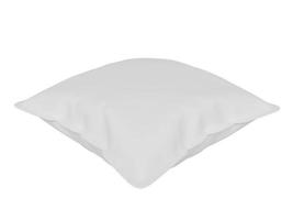 Mockup white square pillow. 3d render photo