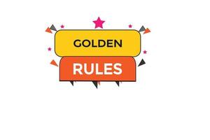 golden rules vectors.sign label bubble speech golden rules vector