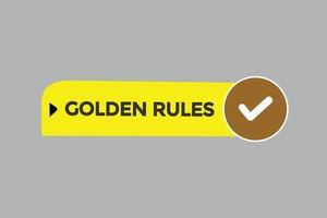 golden rules vectors.sign label bubble speech golden rules vector