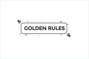 golden rules vectors.sign label bubble speech golden rules vector