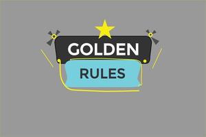 golden rules vectors.sign label bubble speech golden rules vector