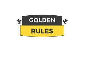 golden rules vectors.sign label bubble speech golden rules vector