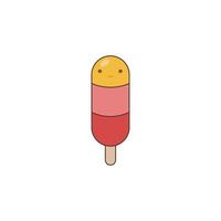 Collection of colorful ice cream icons. Vector illustration isolated on background