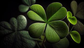 Clover background for St. Patrick Day. photo