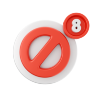 3d notification icon illustration png