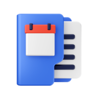 3d folder file icon illustration png