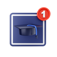 3d notificación icono ilustración png