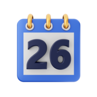 3d calendario evento Data giorno programma icona illustrazione png