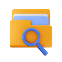 3d folder file icon illustration png