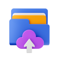 3d folder file icon illustration png