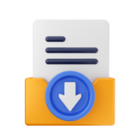 3d folder file icon illuastration png