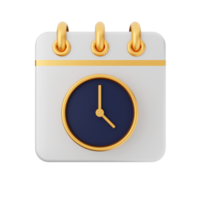 3d calendario icono ilustración hacer png