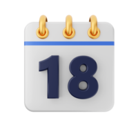 3d calendar icon illustration png